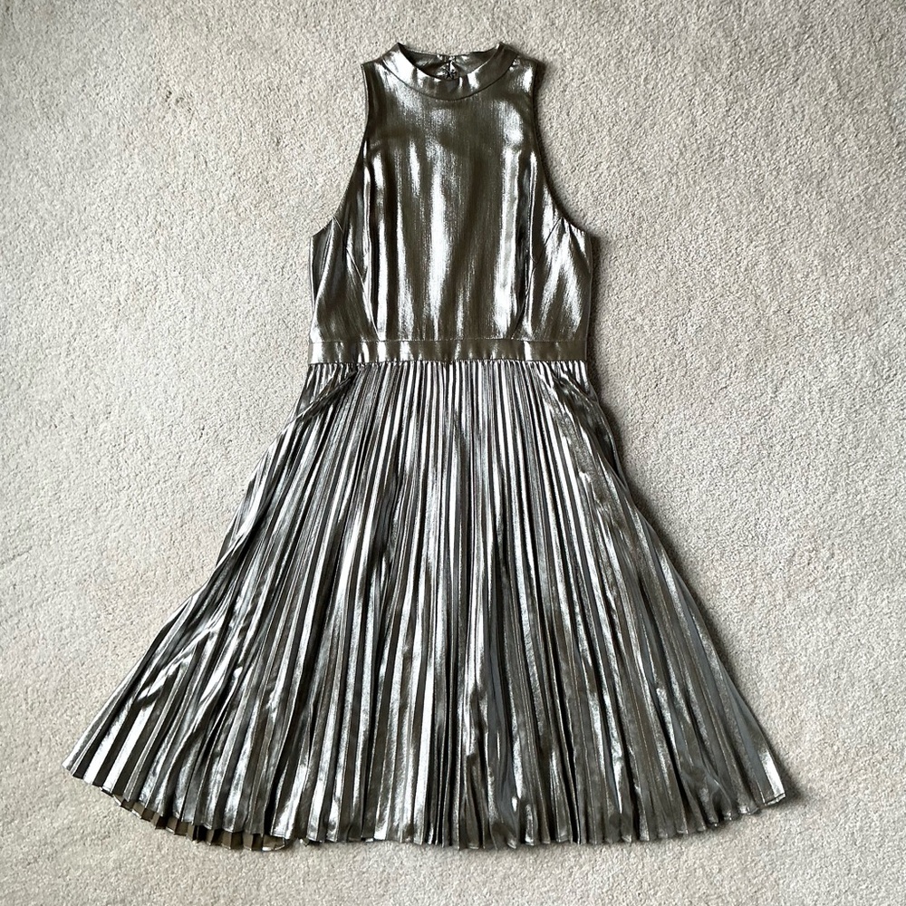 Ann Taylor Festive Silver Dress